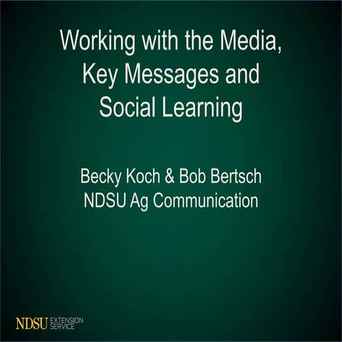 Key Messages and Social Learning