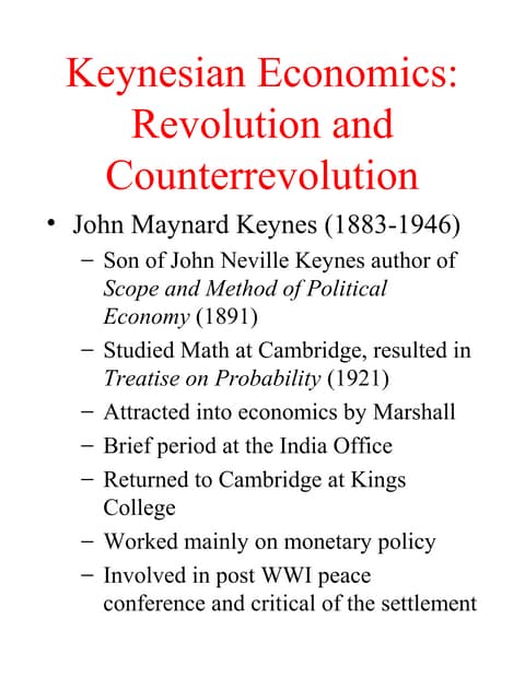 John Maynard Keynes. Keynesian economics | PPT