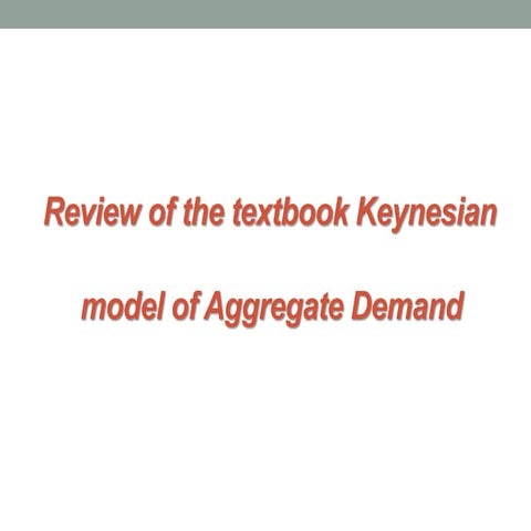 Keynesian theory of aggregate demand
