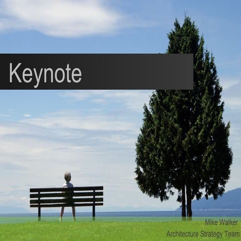 Composite Applications Speaking Tour - Keynote