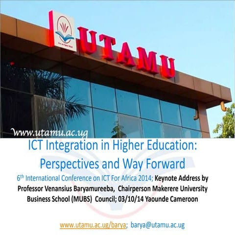 ICT Integration in Higher Education:  Perspectives and Way Forward
