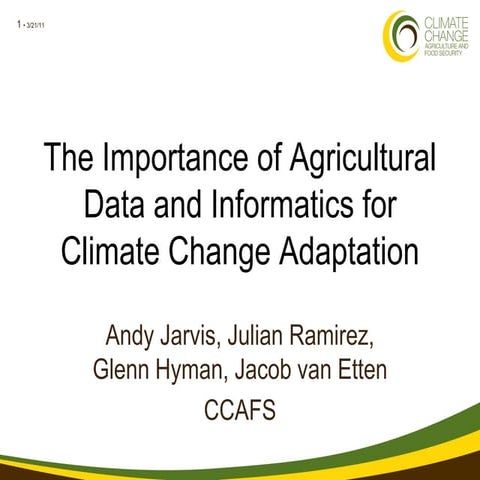 GRM 2011: KEYNOTE ADDRESS-3 --The Importance of Agricultural Data and Informa...