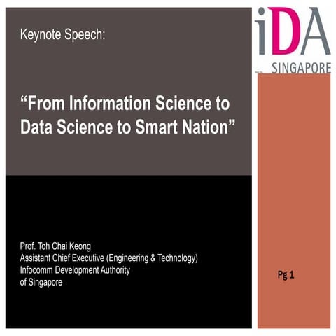 From Info Science to Data Science & Smart Nation 