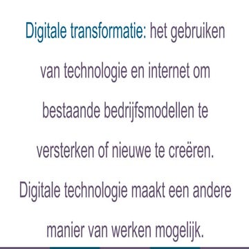 Digitaal Transformeren, vooral een kwestie van gezond verstand