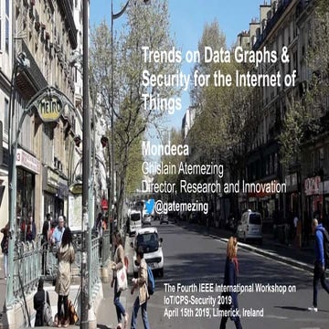 Trends on Data Graphs & Security for the Internet of Things