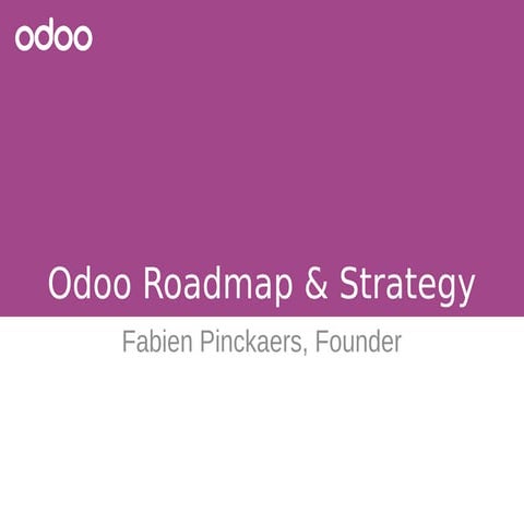 Odoo Strategy and Roadmap