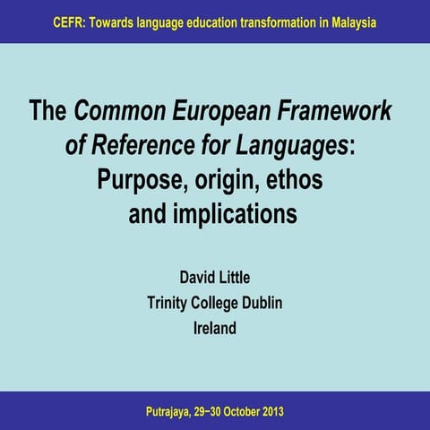Common European Framework of Reference for Languages 