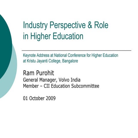 Keynote Address At Kristu Jayanti College