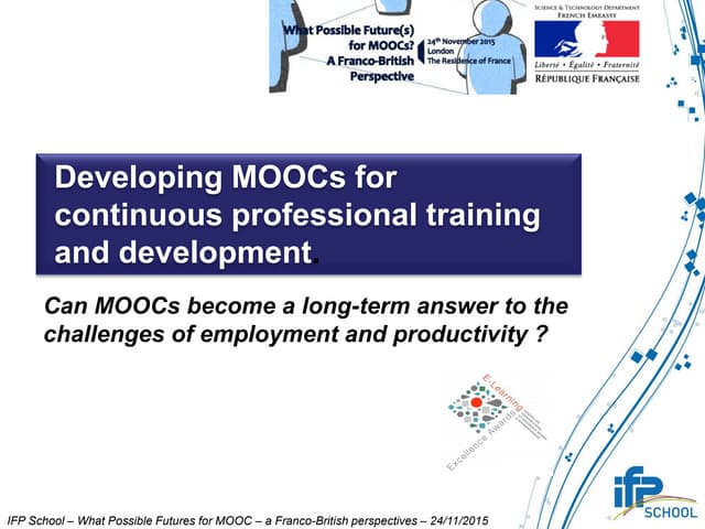 Key note "Developing MOOCs  for continuous professional training and developm...