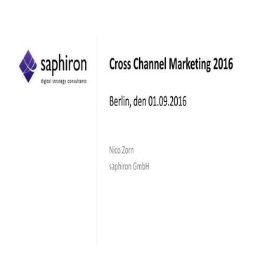 Keynote Cross Channel Marketing – Cross Channel Marketing Forum 