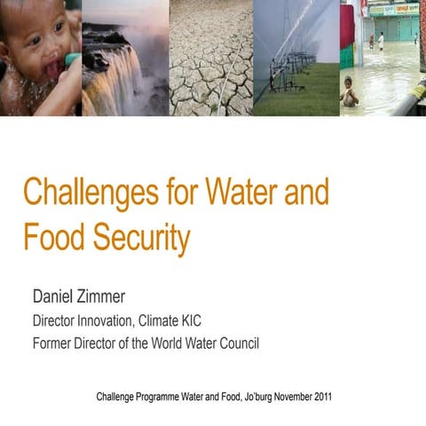 Challenges for water and food security