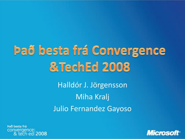 Keynote Day 1 2009