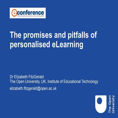 Keynote speech: The promises and pitfalls of personalised eLearning