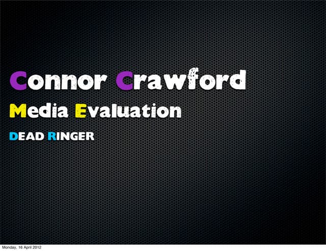 Connor Final Evaluation