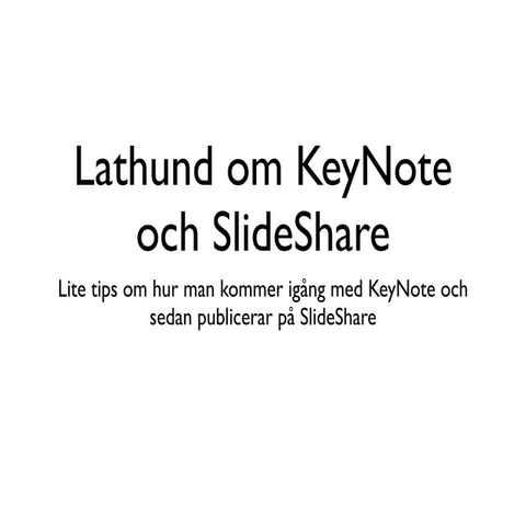 Key note lathund förhandsvisning | KEY