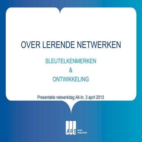 Keynote lerende netwerken   handouts