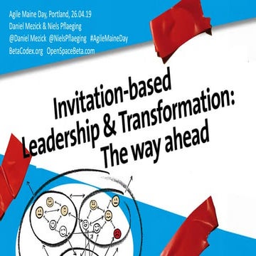 Invitation-based Leaderhsip & Transformation - The Way Ahead - Keynote by Nie...