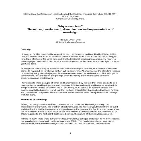 Keynote paper iclbh2011