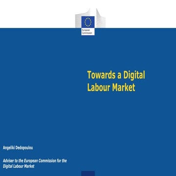 Towards a Digital Labour Market - Angeliki Dedopoulou #eden19