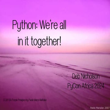 Deb Nicholson's Keynote for PyCon Africa