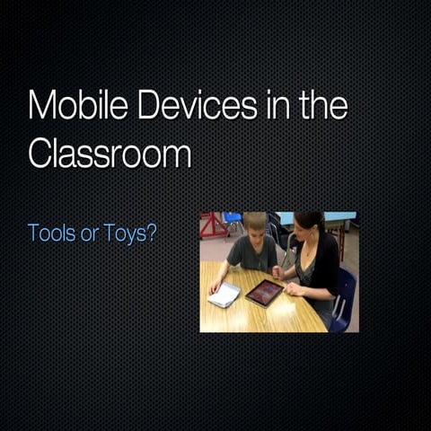 Mobile Devices and Education