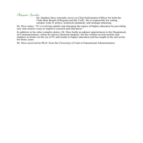 Keynote speakerbio for cameron