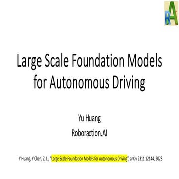 Application of Foundation Model for Autonomous Driving