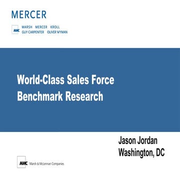 Best Practices in World-Class Sales Forces
