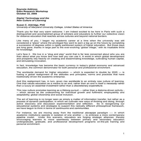 Digital Technology and the New Culture of Learning