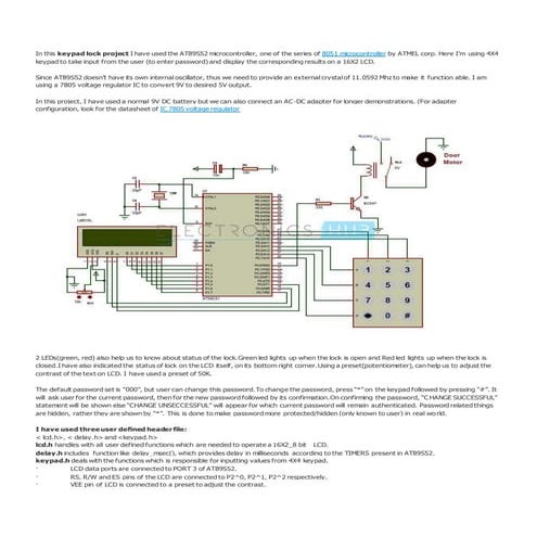 8 bit digital code lock intercom system | PPTX