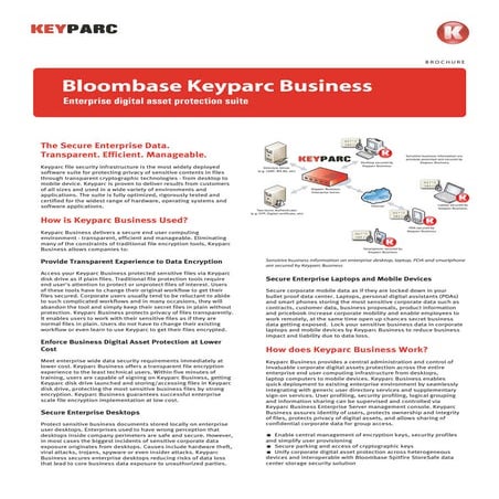 Bloombase Keyparc Business Brochure | PDF