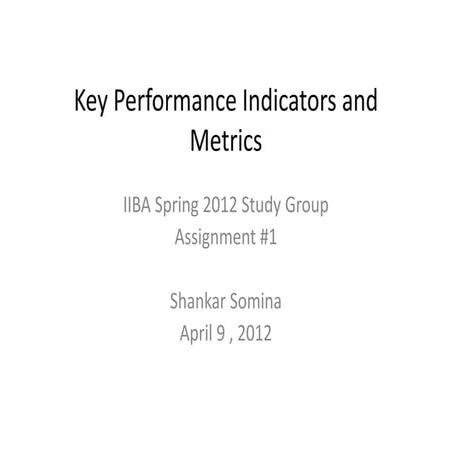 Key performance indicators metrics overview