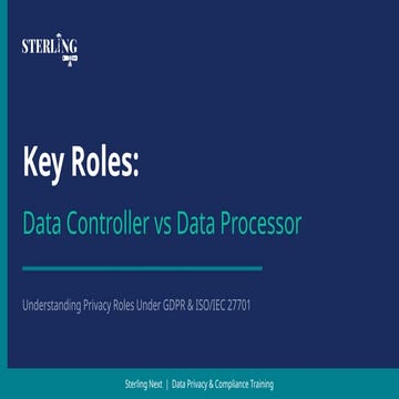 Data Controller vs Data Processor Key Differences | PPTX