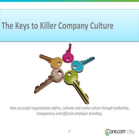 The Keys to a Killer Company Culture