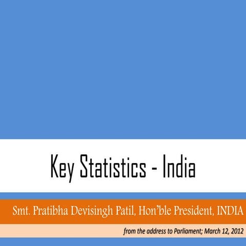 Key Economic & Social Statistics - India
