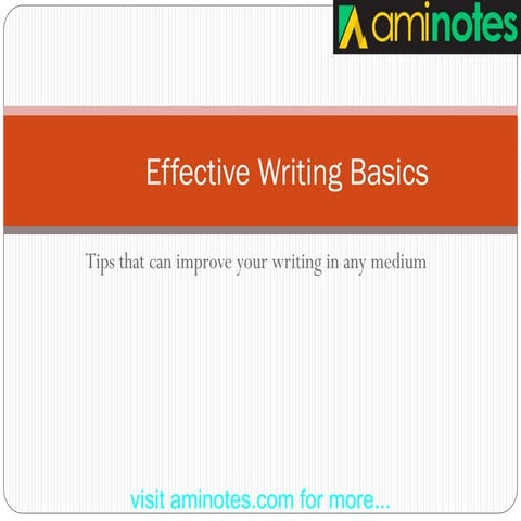 keys to Effective Writing. Writing acknowledges. | PPT