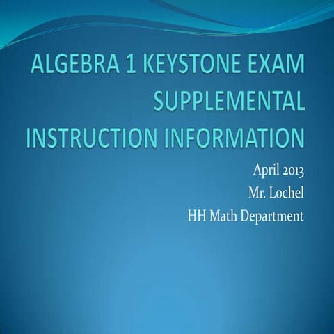 Keystone supplemental instruction talks