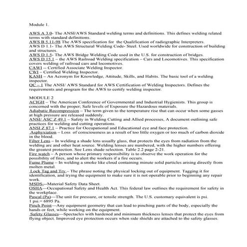 Key terms and definitions in aws