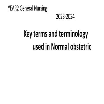 Common terminologies of obstetrics | PPTX