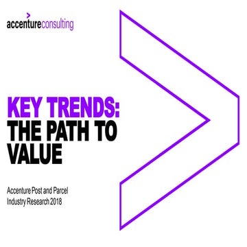 Key Trends: The Path to Value Accenture Post and Parcel Industry Research 2018