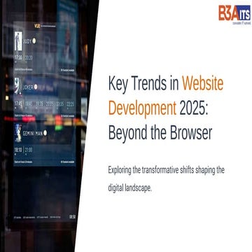Key Trends in Website Development 2025 |  B3AITS - Bow & 3 Arrows IT Solutions
