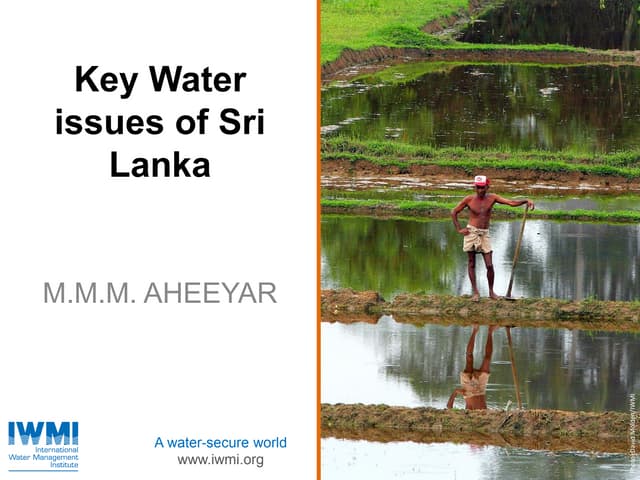 Key water issues of sri lanka
