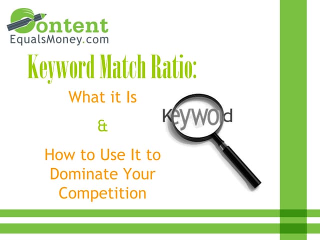 Keyword Match Ratio: What is it & H...