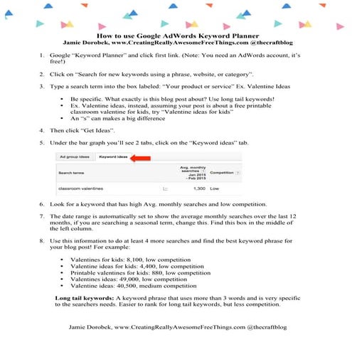 Keyword planner homework | PDF