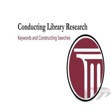 Keywords and Booleans presentation