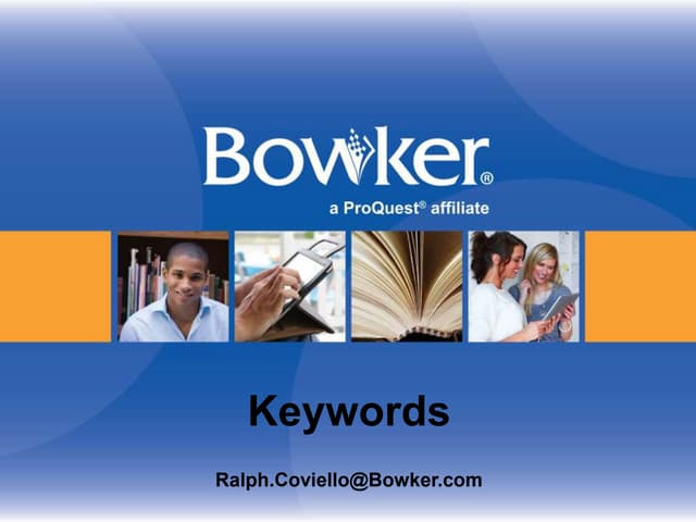UPU 2015 Get Discovered By the Right Readers--Keywords