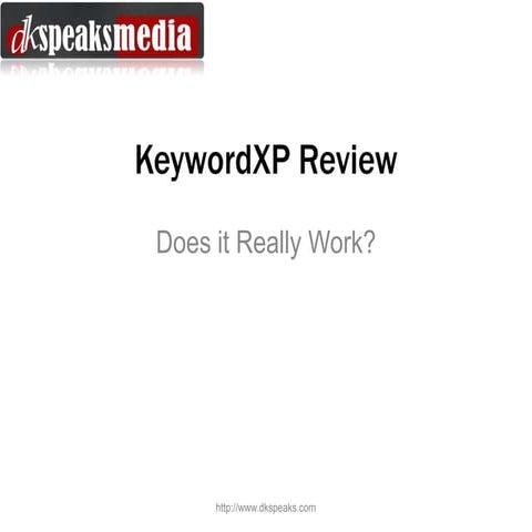 Keyword xp review
