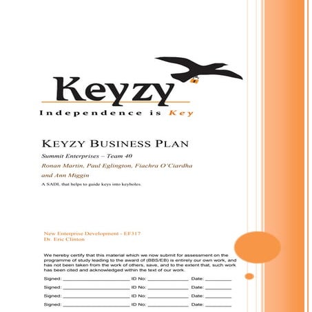 Keyzy Business Plan