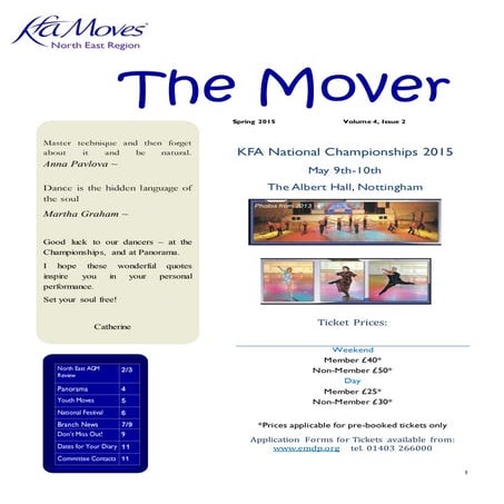 Kfa moves north east spring 2015 newsletter