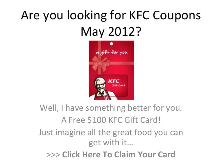 kfc coupons may 2012